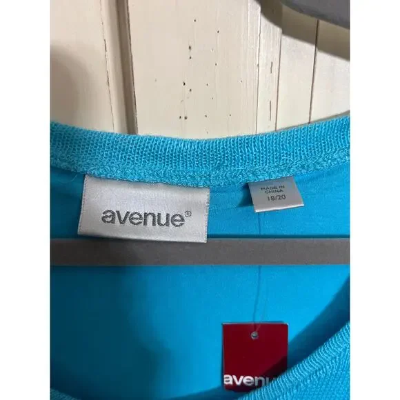 NWT Avenue size 18/20 teal lightweight sweater - Picture 2 of 3